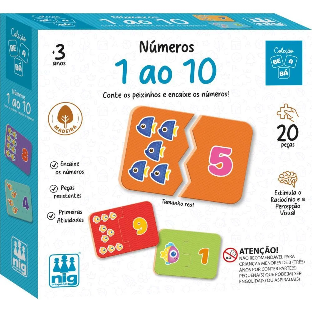 Brinquedo Educativo Numeros 0 A 10 Nig Brinquedos - imagem 2