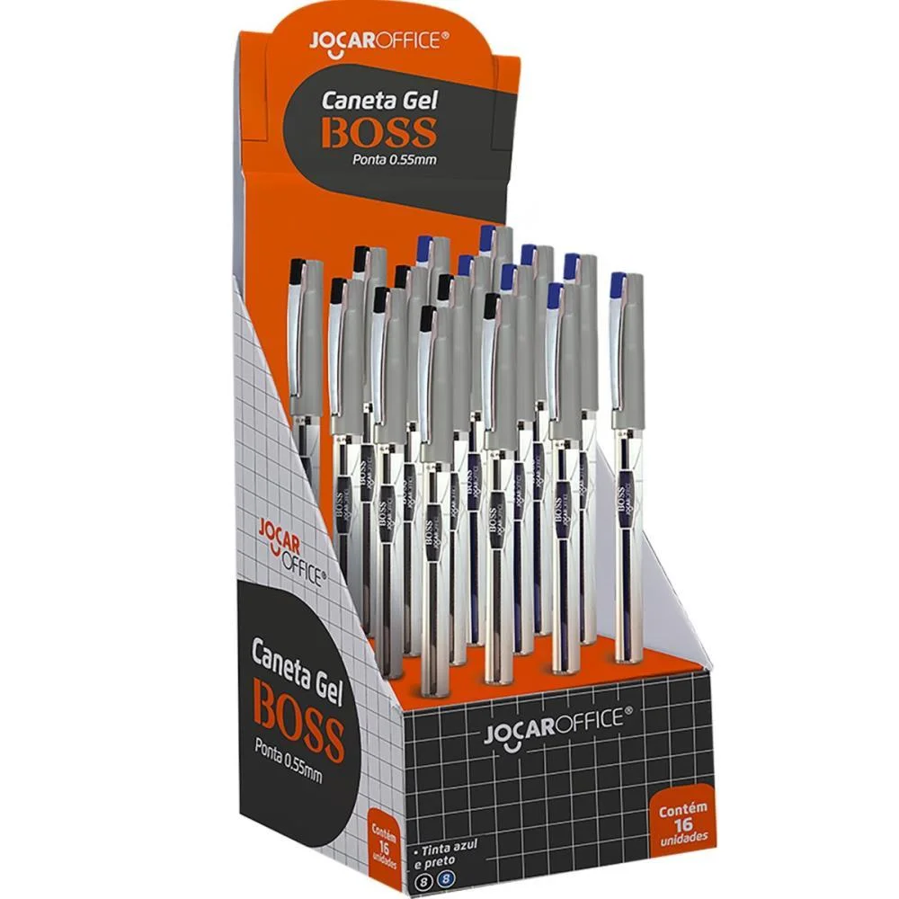 Caneta Gel Jocar Boss 0.55Mm Az-Pt Leonora (Dp.c/16) - imagem 2