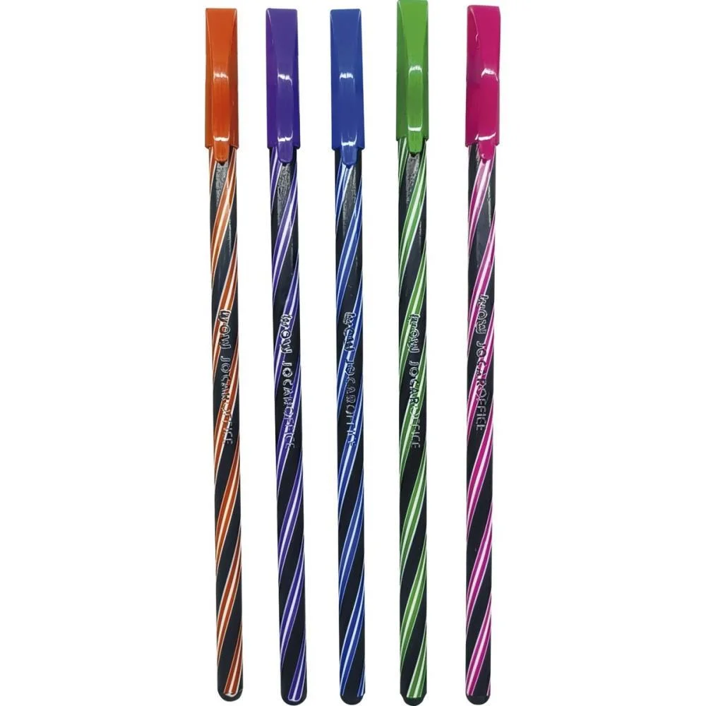 Caneta Esferografica Wow Fun Black 0.7Mm 5Cores Leonora C/ 50 Unidades - imagem 4