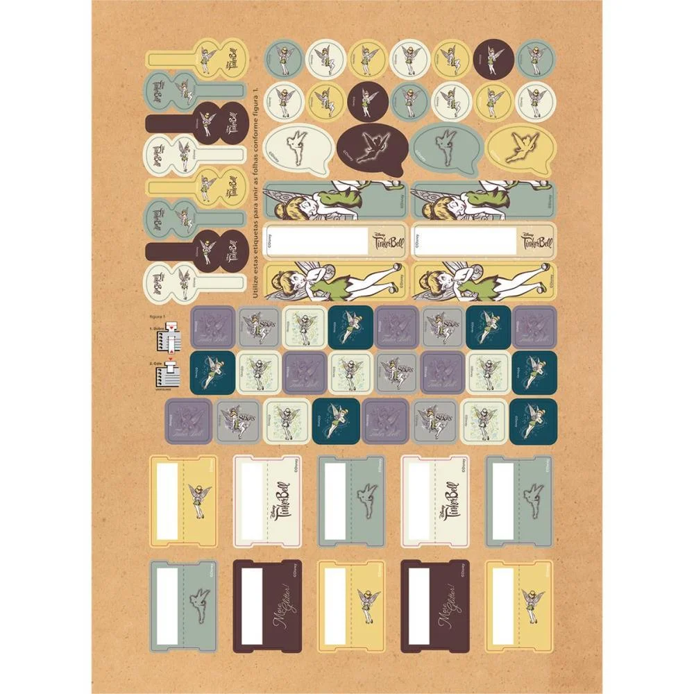 Caderno 10X1 Capa Dura Tinker Bell Kraft 160Fls. I.a Jandaia (Pct.c/04) - imagem 9