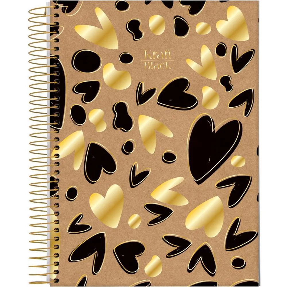 Caderno 10X1 Capa Dura Kraft Black 160Fls. I.a Jandaia (Pct.c/04) - imagem 3