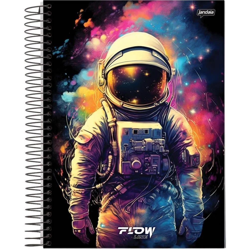 Caderno Espiral Pequeno Capa Dura Flow 80Fls. Jandaia (Pct.c/05) - imagem 5