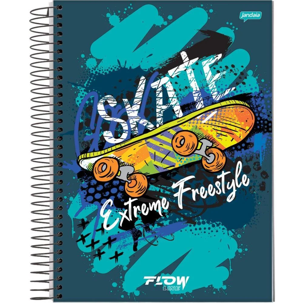 Caderno Espiral Pequeno Capa Dura Flow 80Fls. Jandaia (Pct.c/05) - imagem 6