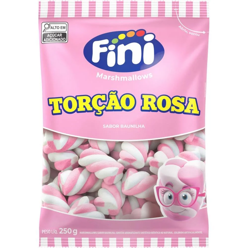 Doce Marshmallow Rosa/Branco 250G Fini - imagem 2