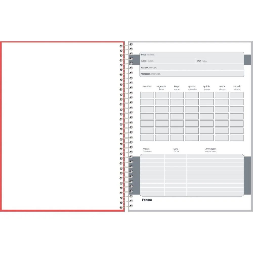 Caderno 01X1 Capa Dura Office Color  80F Foroni (Pct.c/04) - imagem 7