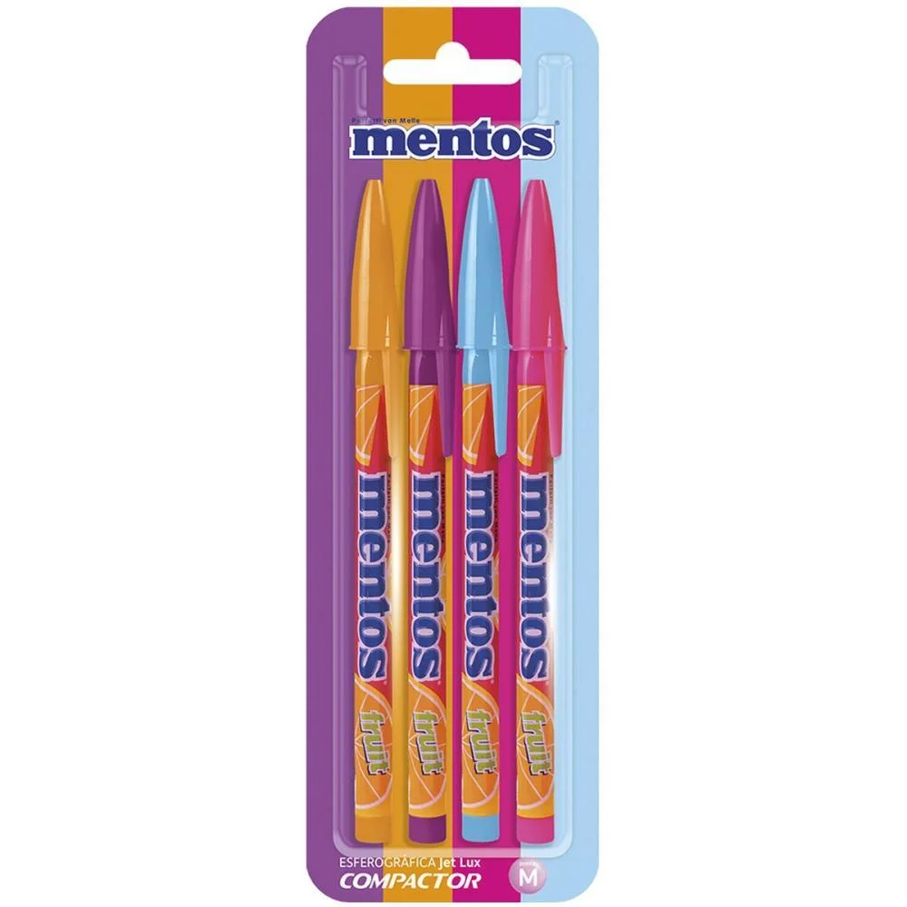 Caneta Esferografica Mentos Jet Lux Med.4 Cores Sor Compactor (Cx.c/10) - imagem 3