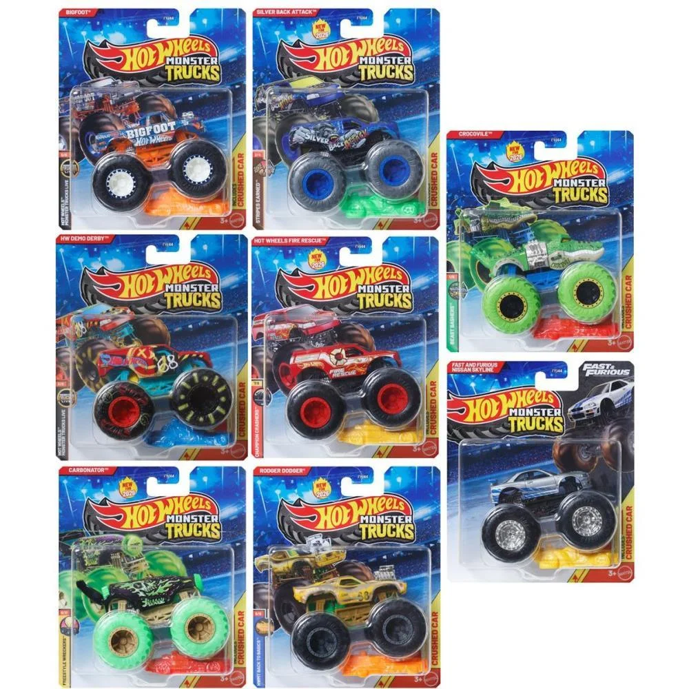 Hot Wheels Monster Trucks Veiculo Escala 1:64 (S) Mattel (Cx.c/08) - imagem 3