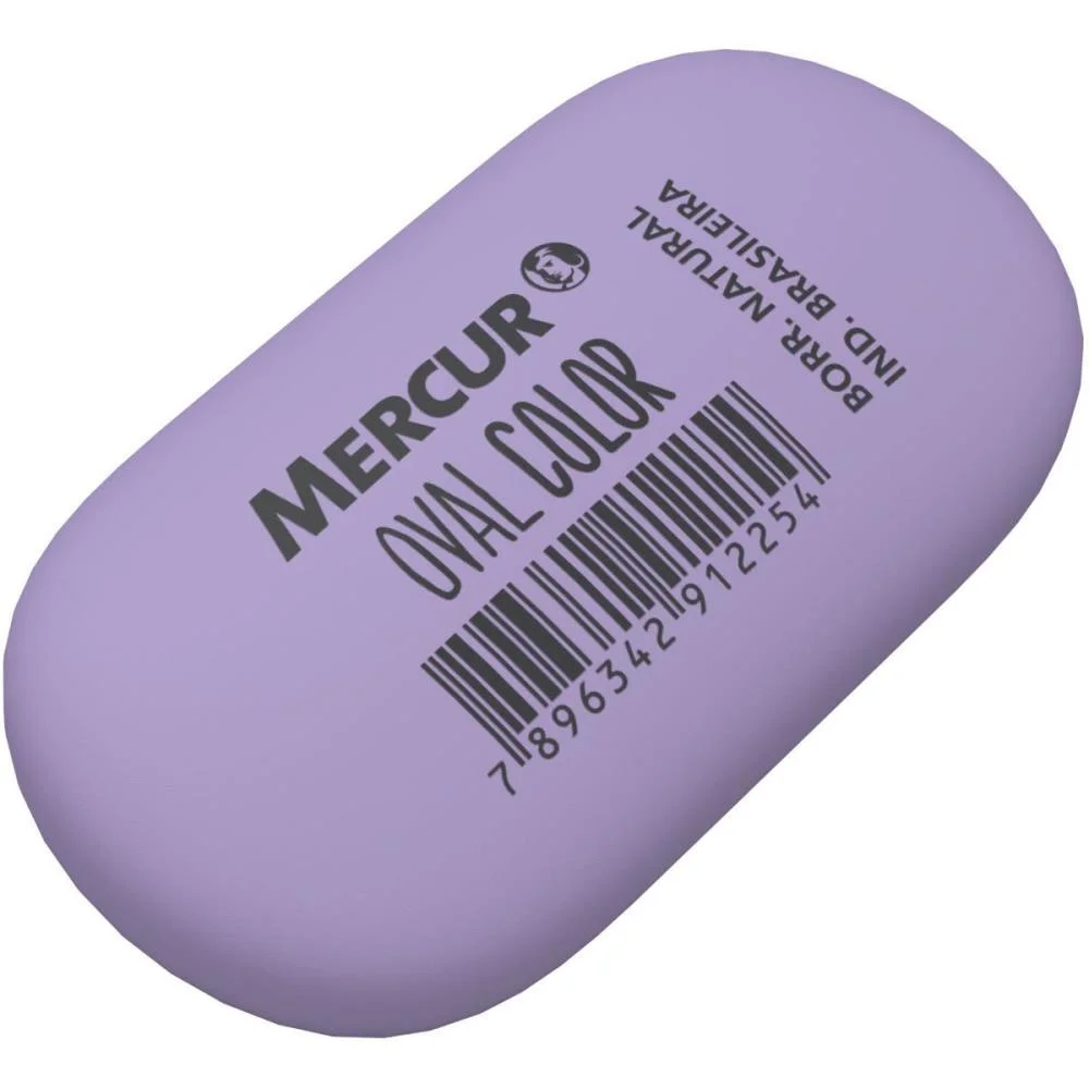 Borracha Colorida Pull Pack Oval 1Branca/1Lilas Mercur (Bl.c/02) - imagem 5