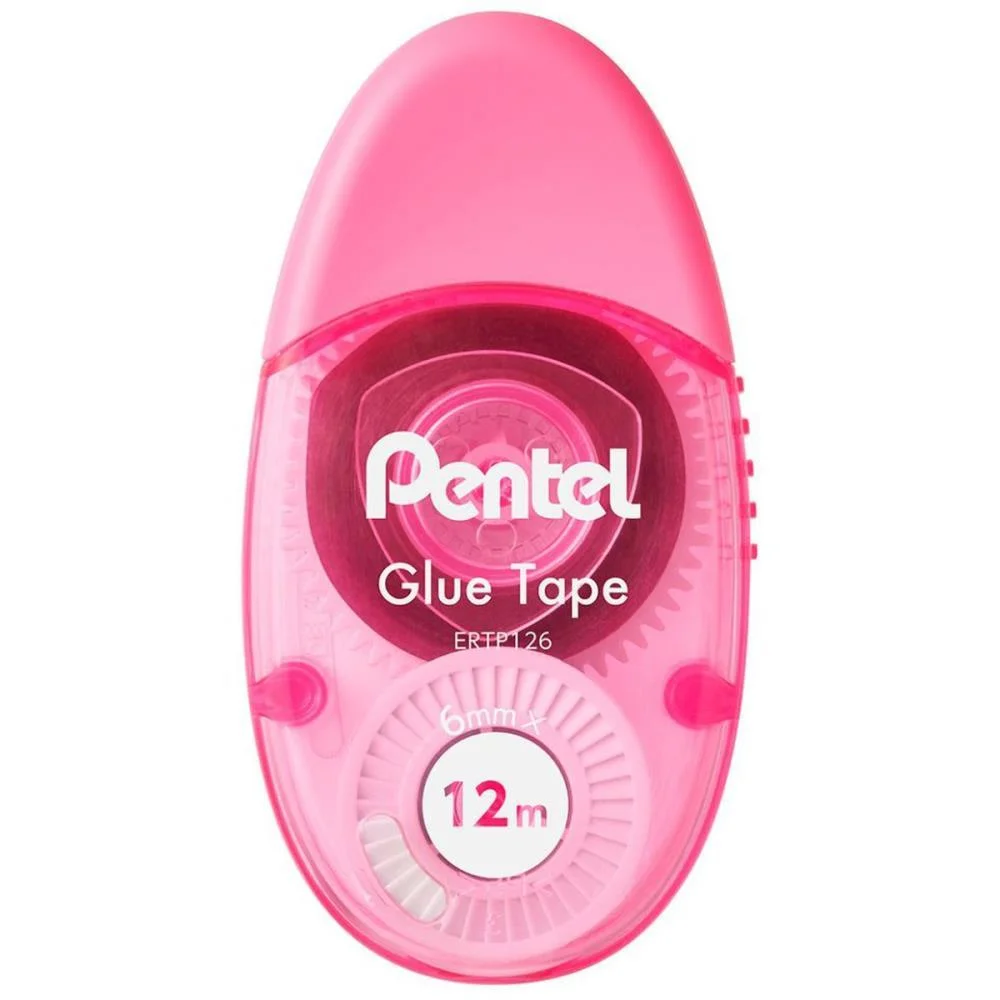 Cola Em Fita Glue Tape 6Mmx12M Rosa Pentel (Blister) - imagem 3