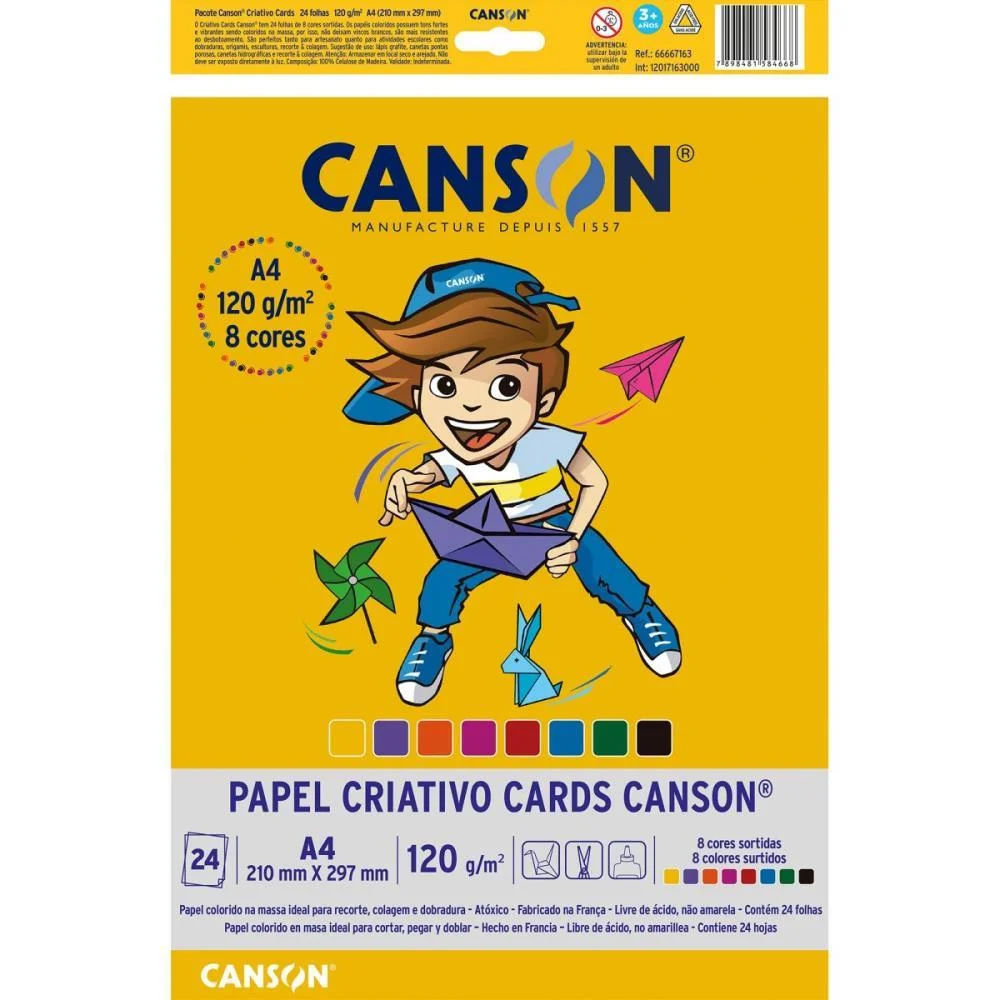 Bloco Para Educacao Artistica Criativo A4 120G 24Fls 8Cores Canson (Bloco) - imagem 4