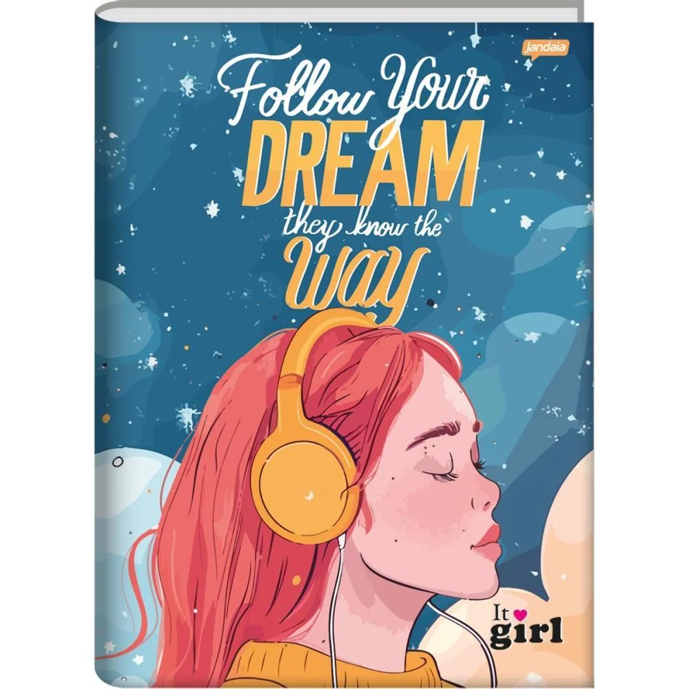 Caderno Brochura Pequeno Capa Dura It Girl 96Fls. Jandaia (Pct.c/05) - imagem 7
