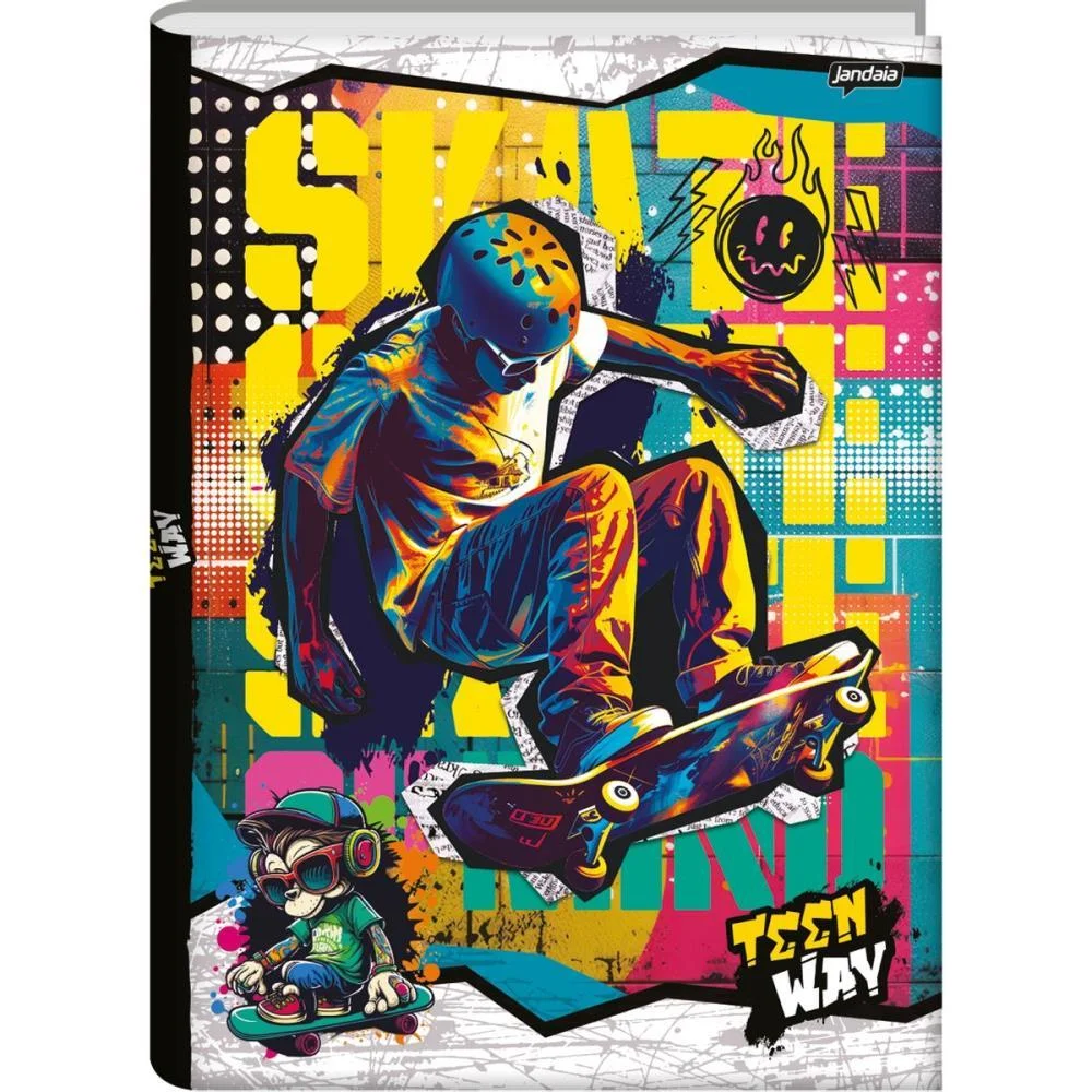 Caderno Brochura Pequeno Capa Dura Teen Way 96Fls. Jandaia (Pct.c/05) - imagem 4