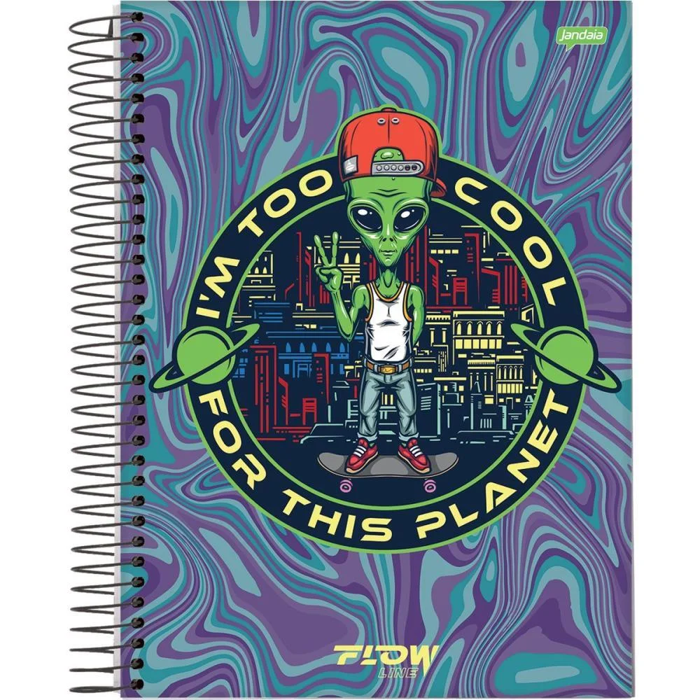 Caderno 15X1 Capa Dura Flow 240Fls. Jandaia (Pct.c/02) - imagem 5