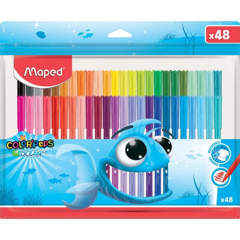 Caneta Hidrografica Color Peps Ocean C/48 Cores Maped (Estojo) - imagem 2