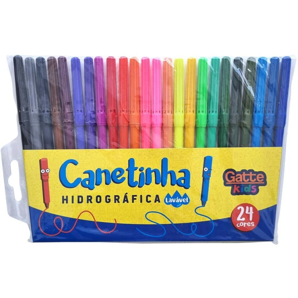 Caneta Hidrografica Hidrocor Kids 24 Cores Make+ (Pct.c/06) - imagem 2