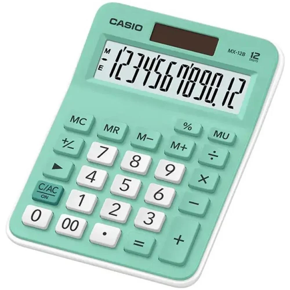 Calculadora De Mesa 12 Dig. Verde Solar/Bateria Casio - imagem 3