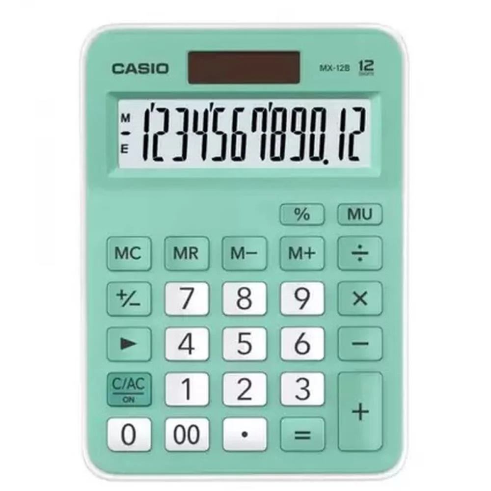 Calculadora De Mesa 12 Dig. Verde Solar/Bateria Casio - imagem 4