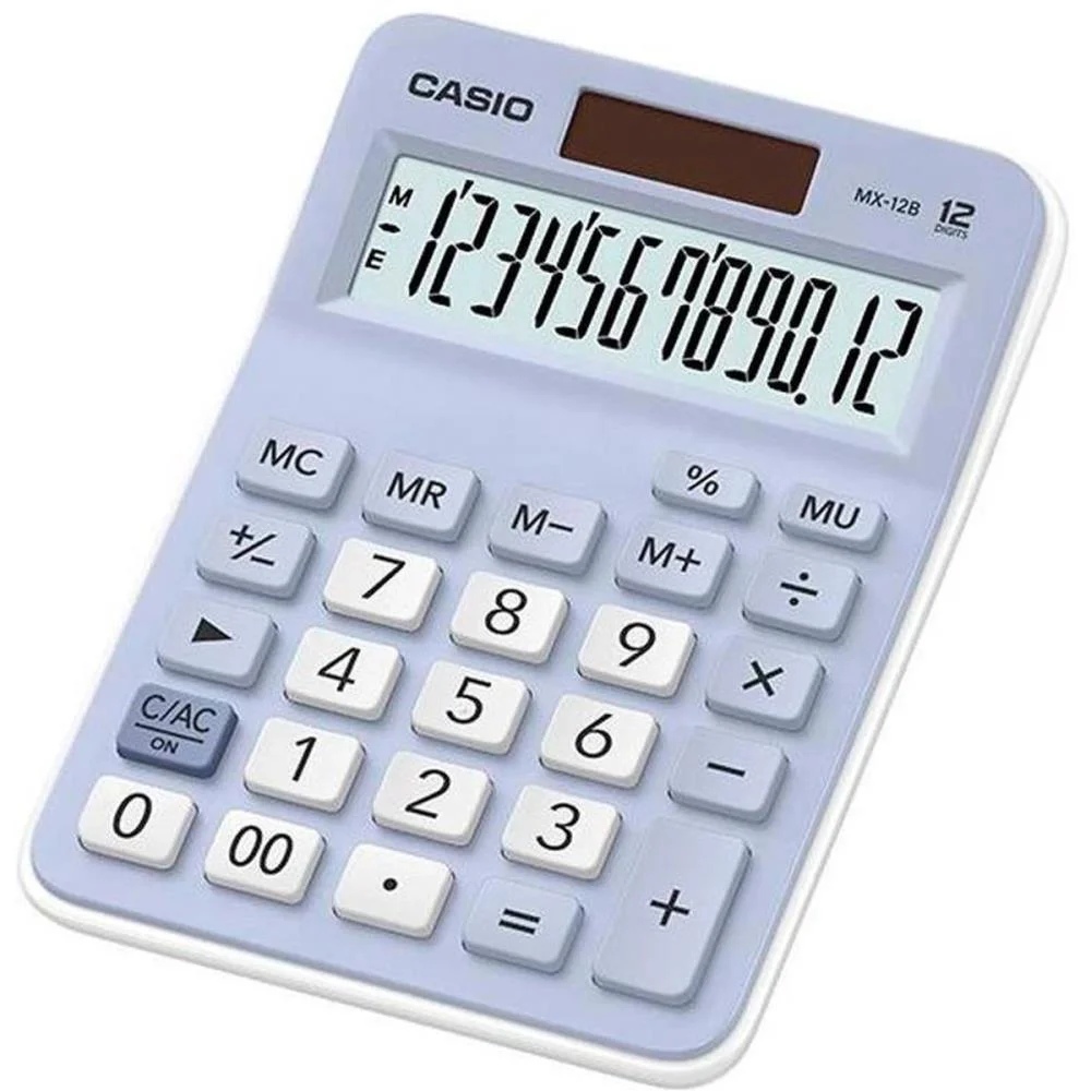 Calculadora De Mesa 12 Dig. Az Claro Solar/Bateria Casio - imagem 2