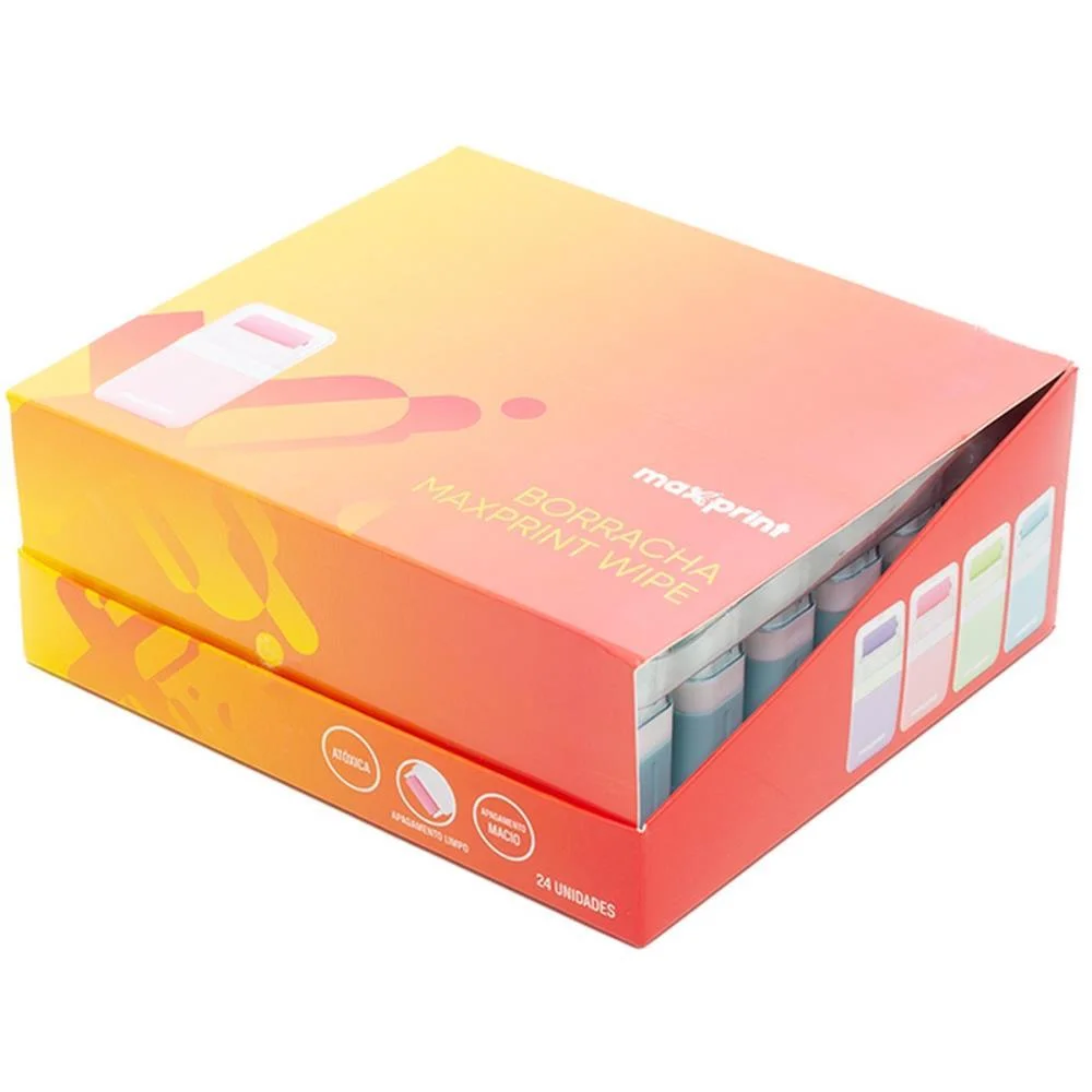 Borracha Colorida Wipe Tons Pastel Maxprint C/ 24 Unidades - imagem 5