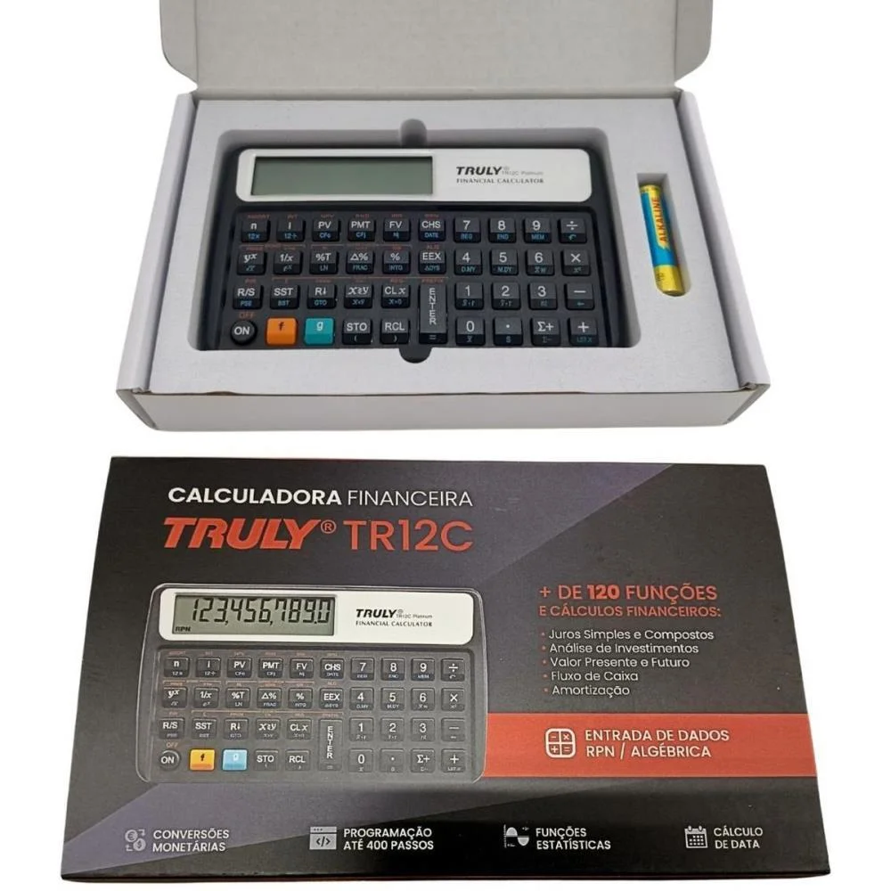 Calculadora Financeira Tr12C Platinum Rpn 10 Dig. Procalc - imagem 4