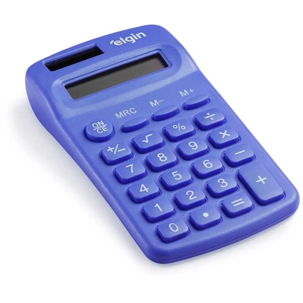 Calculadora De Bolso 8 Digitos Cb1485A Solar Azul Elgin - imagem 4