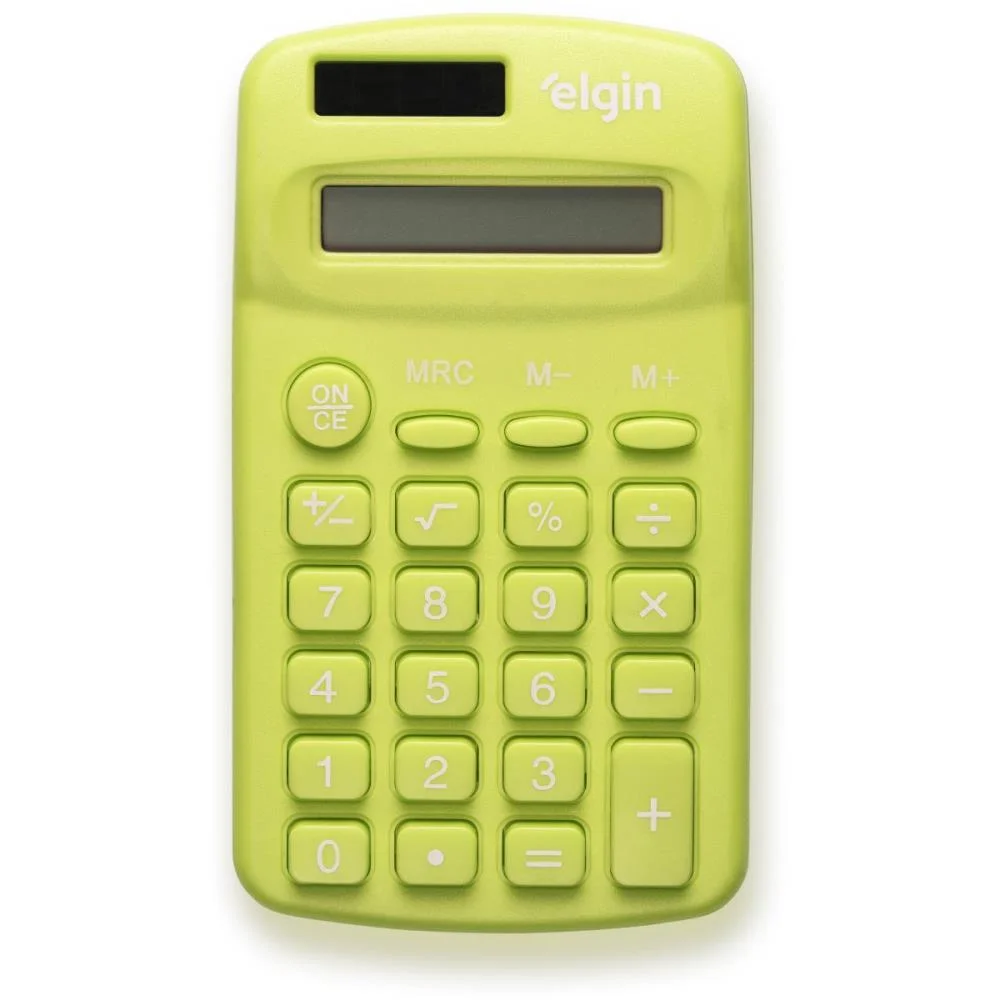 Calculadora De Bolso 8 Digitos Cb1485V Solar Verde Elgin - imagem 3