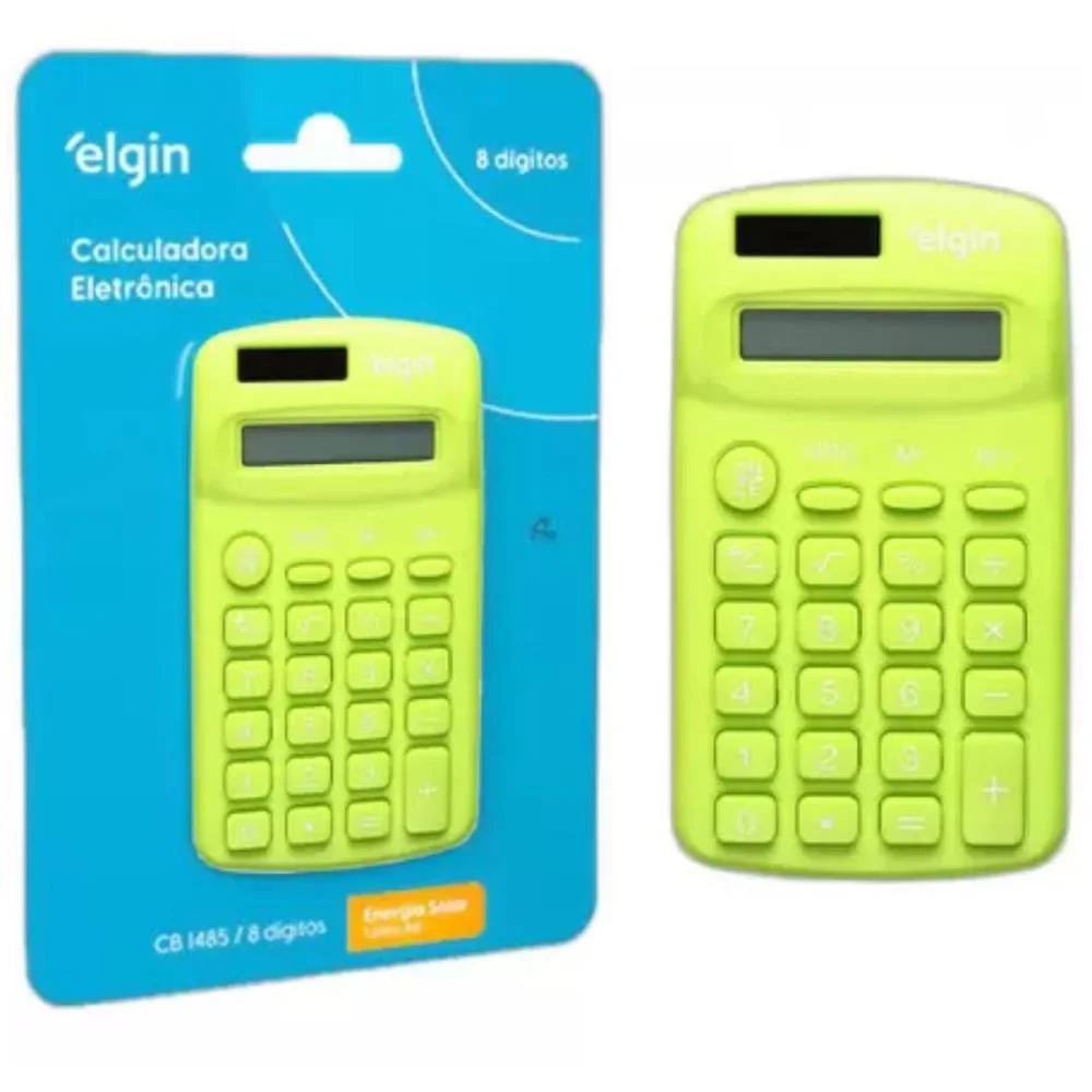 Calculadora De Bolso 8 Digitos Cb1485V Solar Verde Elgin - imagem 5