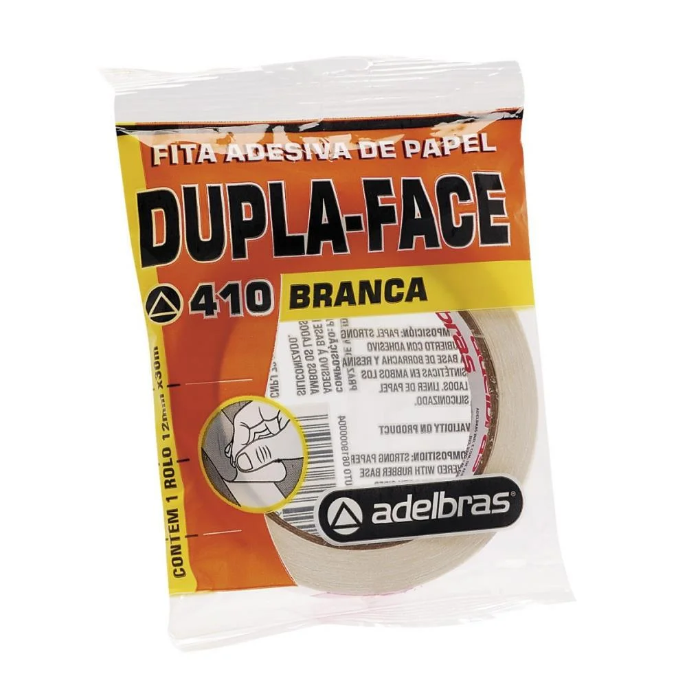 Fita Dupla Face Flow-Pack 12Mmx30Mts. Adelbras - imagem 3