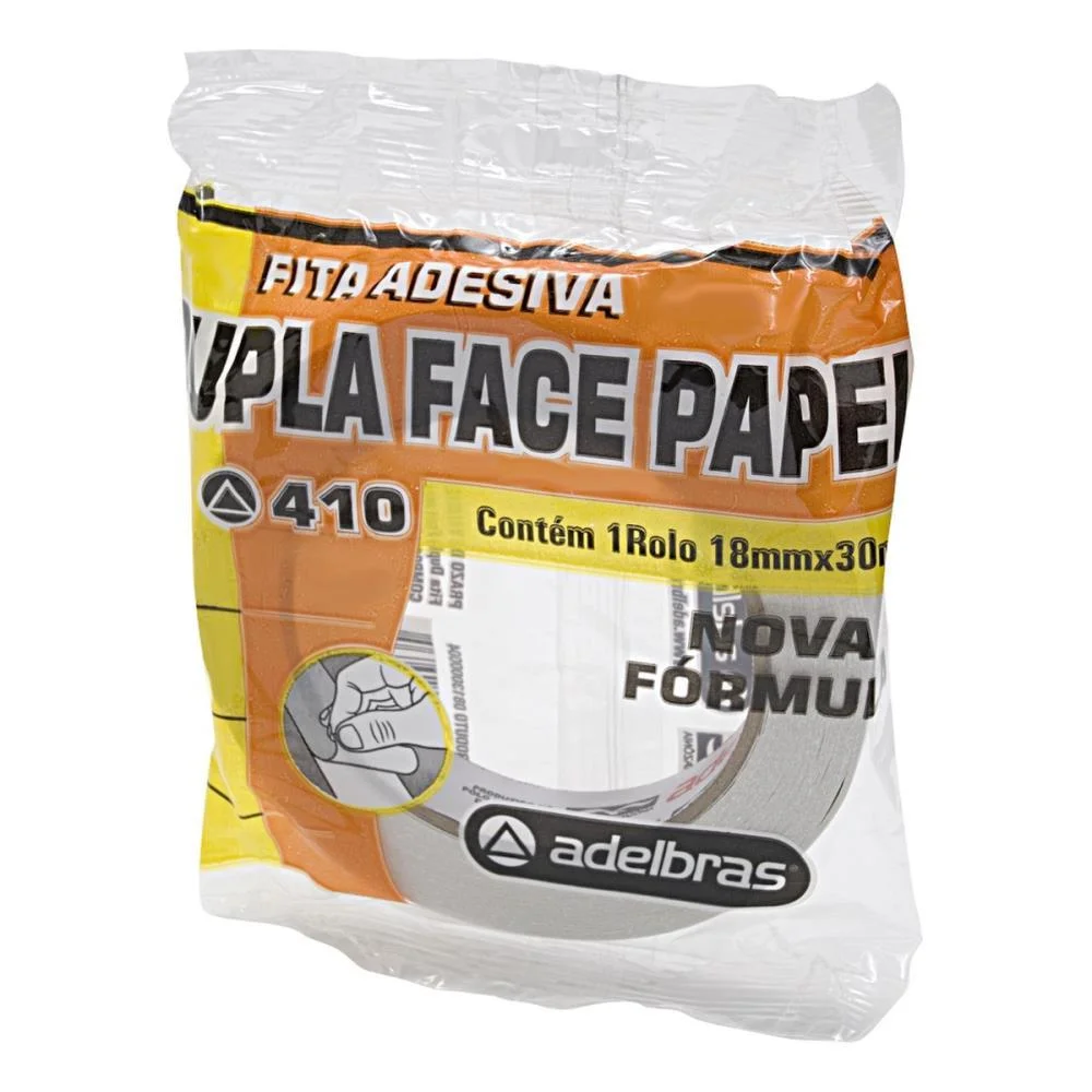 Fita Dupla Face Flow-Pack 18Mmx30Mts. Adelbras - imagem 3