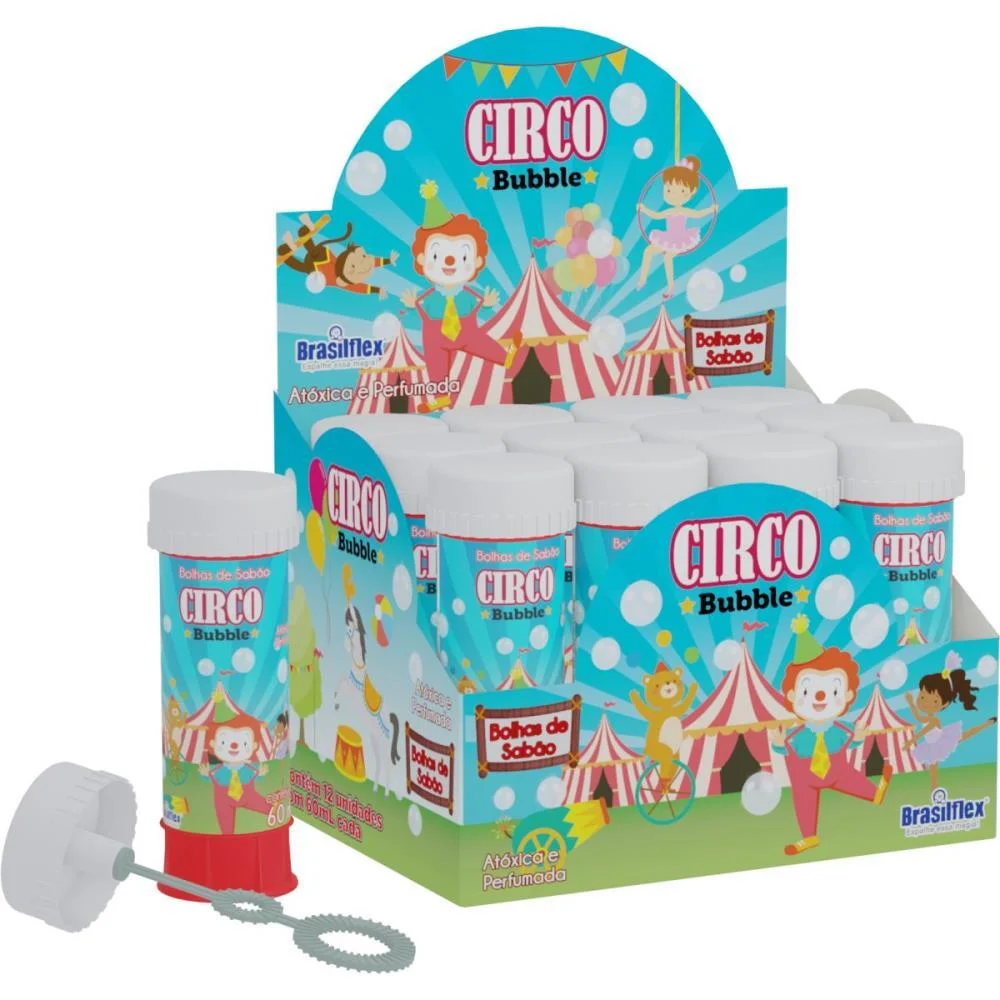 Bolha De Sabao Circo 60Ml Brasilflex (Cx.c/12) - imagem 3