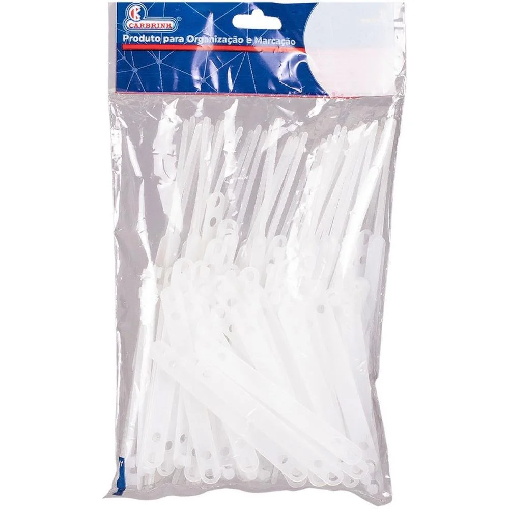 Grampo Trilho Plastico Estendido Até 600Fls. Branco Carbrink (Pct.c/50) - imagem 4