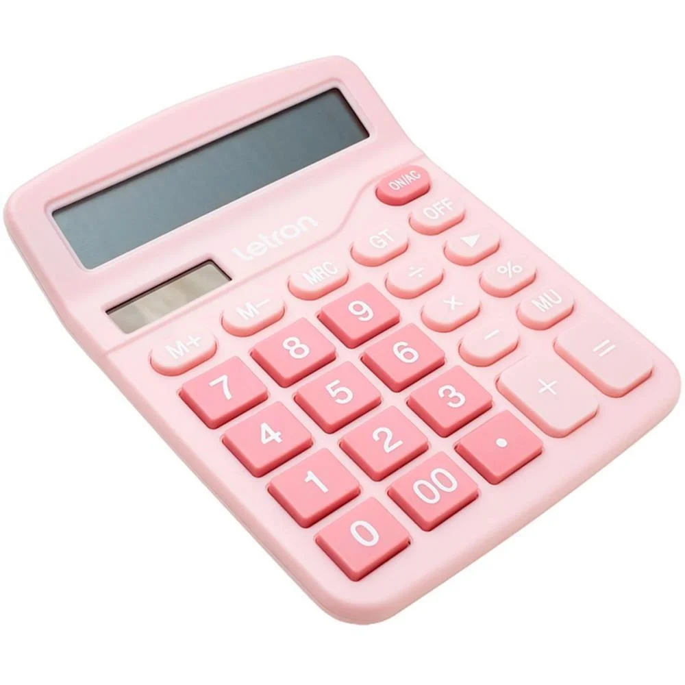 Calculadora De Mesa 12 Dig. Rosa Neo Solar Leonora - imagem 4