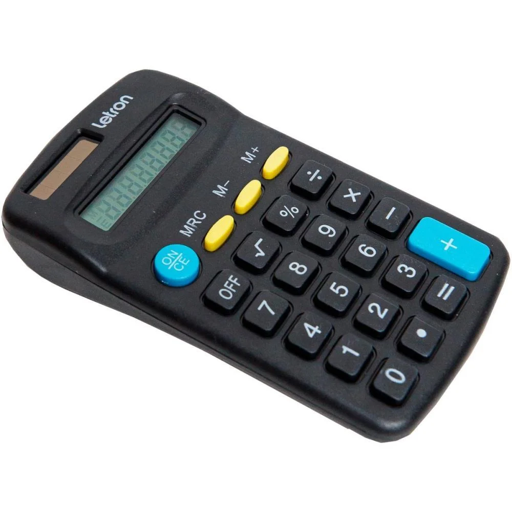 Calculadora De Bolso 8 Dig. Preta Basic Solar Leonora - imagem 4