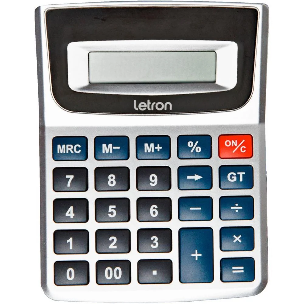 Calculadora De Mesa 8 Dig. Prata Office C/Bateria Leonora - imagem 3