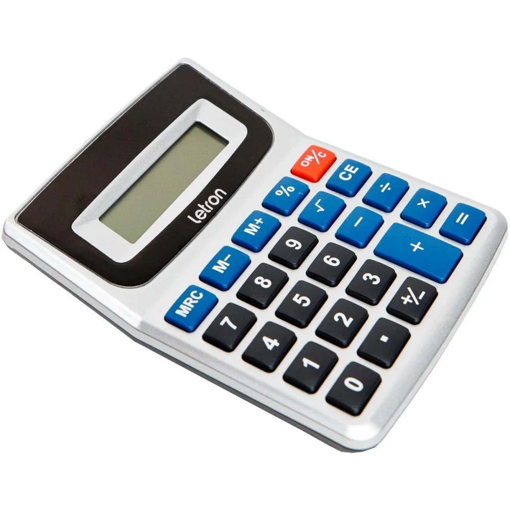 Calculadora De Mesa 12 Dig. Prata Duo C/Bateria Leonora - imagem 4