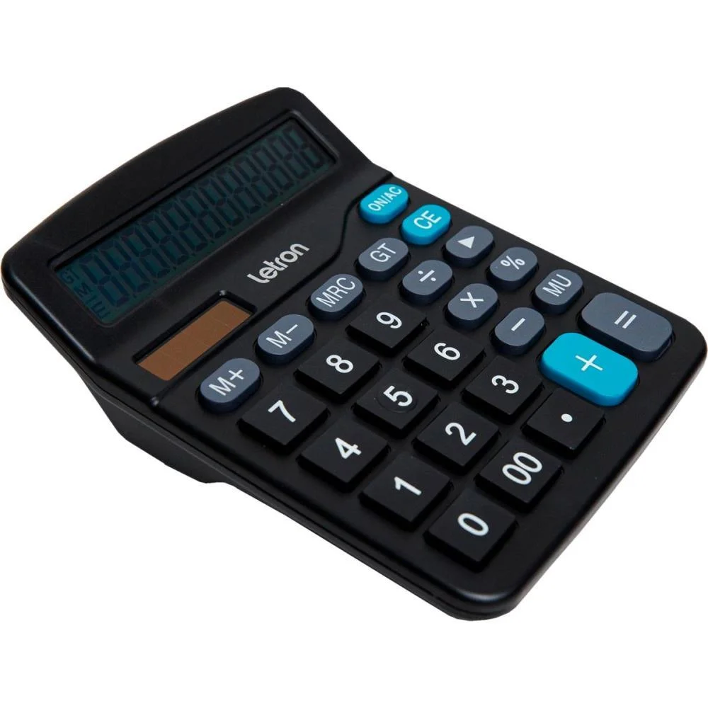 Calculadora De Mesa 12Dig. Preta Neo Solar Leonora - imagem 4