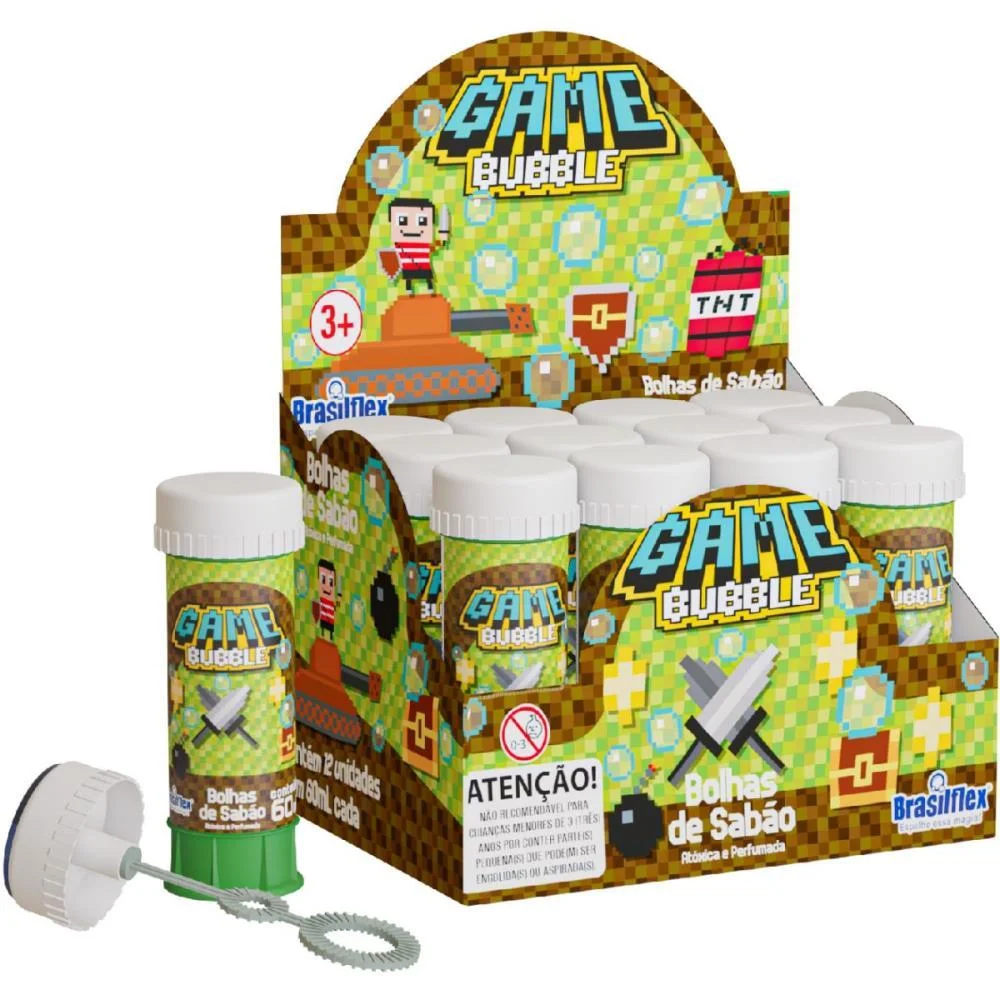 Bolha De Sabao Game 60Ml Brasilflex (Cx.c/12) - imagem 2