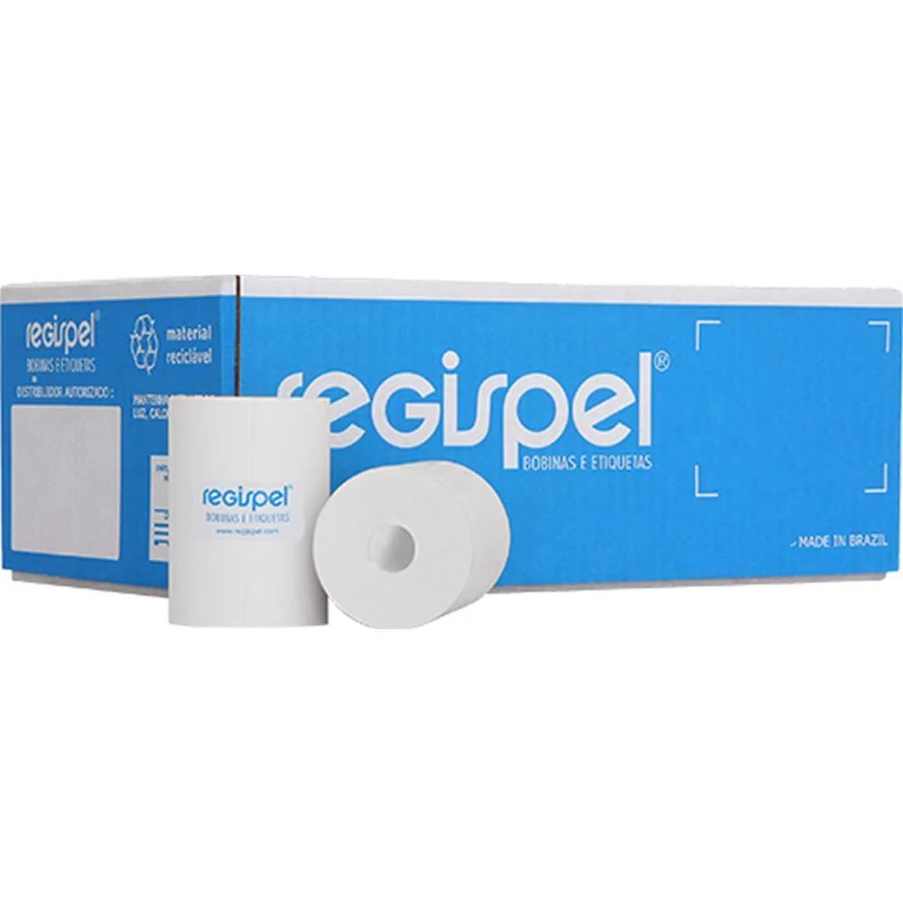 Bobina Termica 80Mmx40M. Branca 48G S/Tubete Regispel (Cx.c/30) - imagem 3