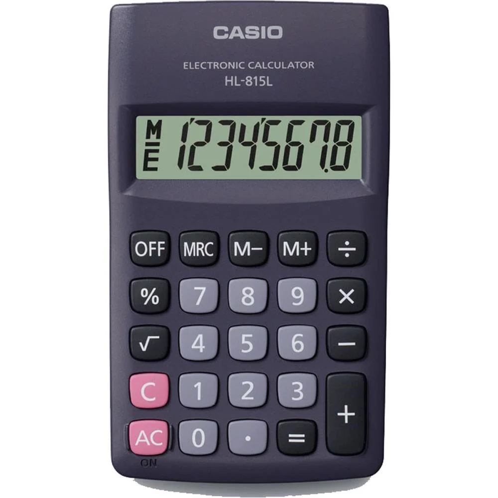Calculadora De Bolso 8 Gig. 4 Opecacoes Preta Casio - imagem 2