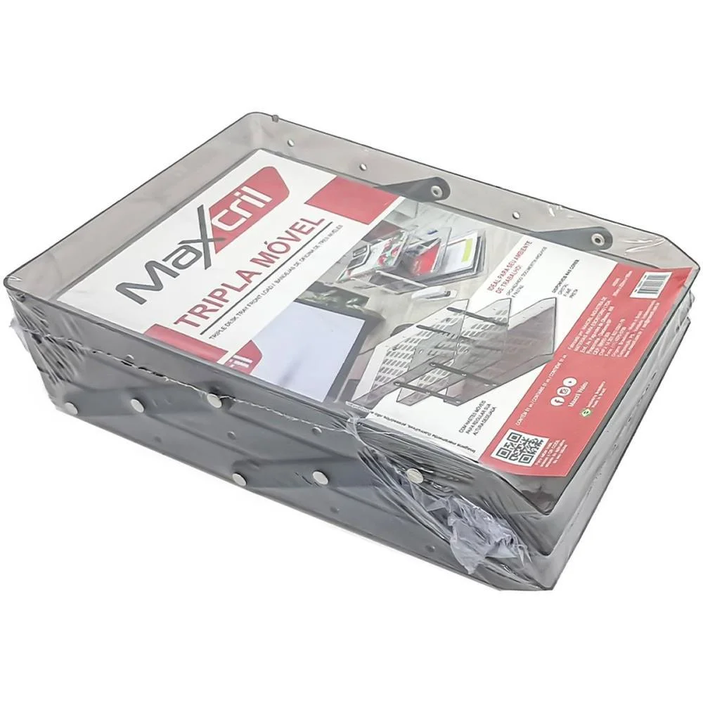 Caixa Correspondencia Tripla Movel Fume Selada Maxcril - imagem 5