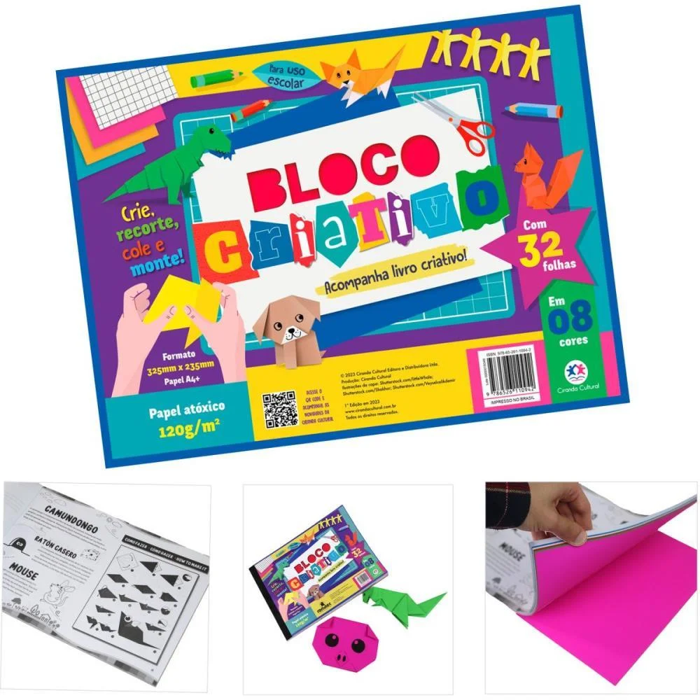 Bloco Para Educacao Artistica Criativo 325X235Mm 120G 8Cores Magic Kids - imagem 6