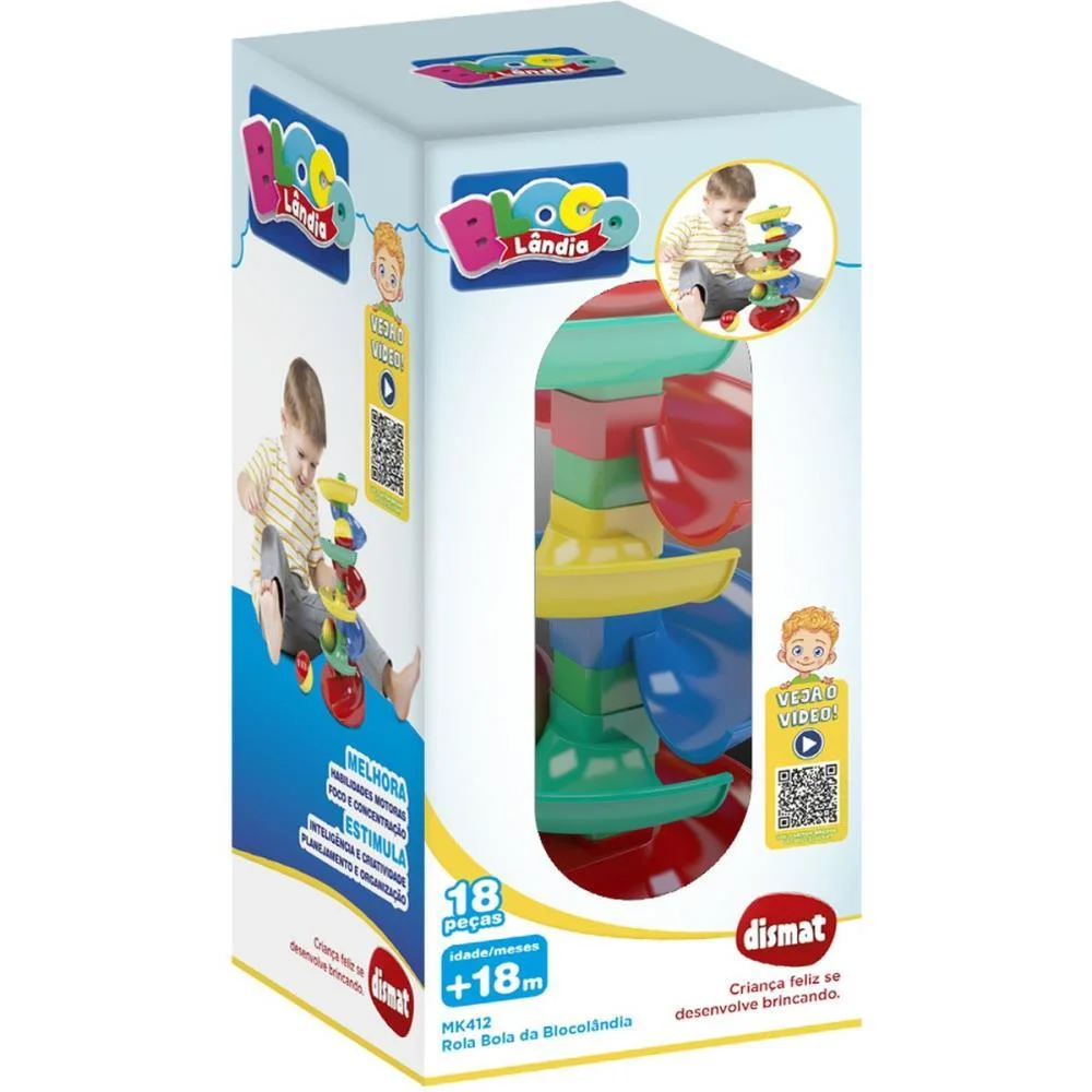 Brinquedo Educativo Rola Bola Da Blocolandia Dismat - imagem 5