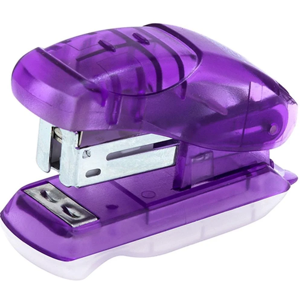 Grampeador Mini P/12Fls 6Cm Plast. Az/Vm/Am/Vd Brw C/ 12 Unidades - imagem 4