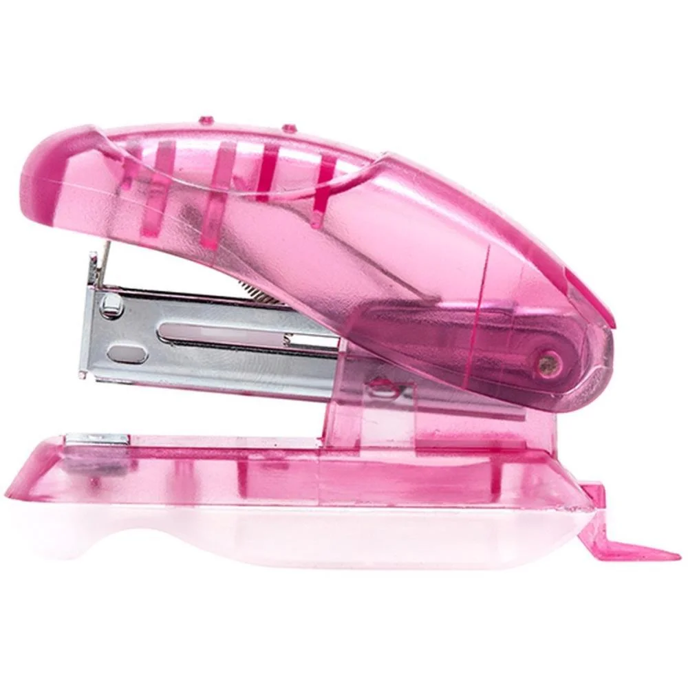 Grampeador Mini P/12Fls 6Cm Plast. Az/Vm/Am/Vd Brw C/ 12 Unidades - imagem 5