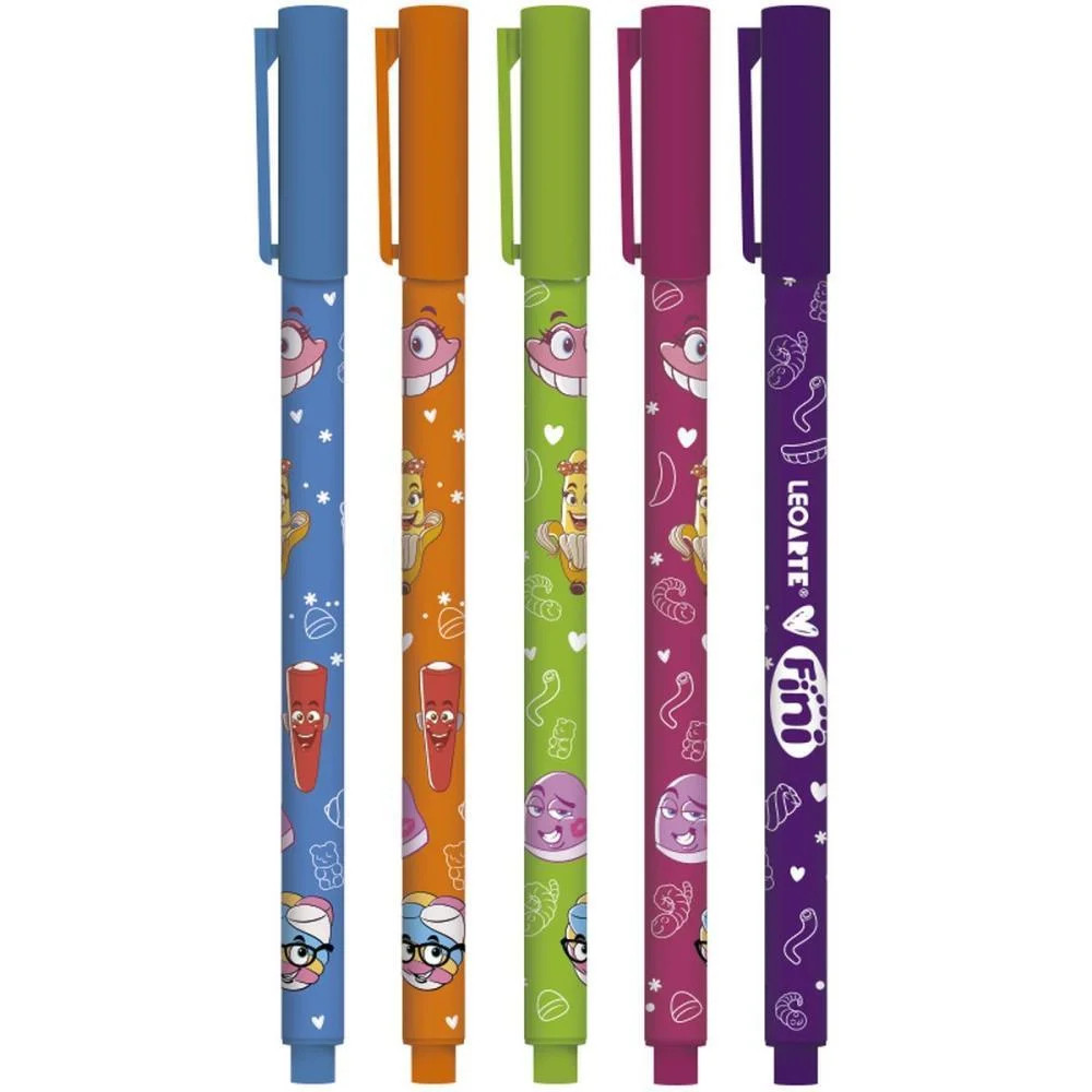 Caneta Gel Fini 0.6Mm 5 Cores Leonora C/ 50 Unidades - imagem 4