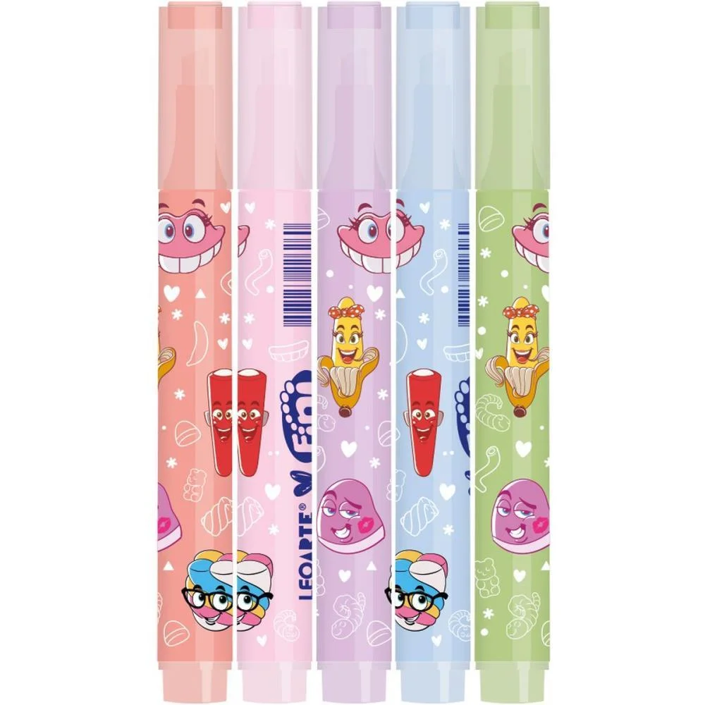 Caneta Marca Texto Fini 5 Cores C/Aroma Leonora C/ 20 Unidades - imagem 4