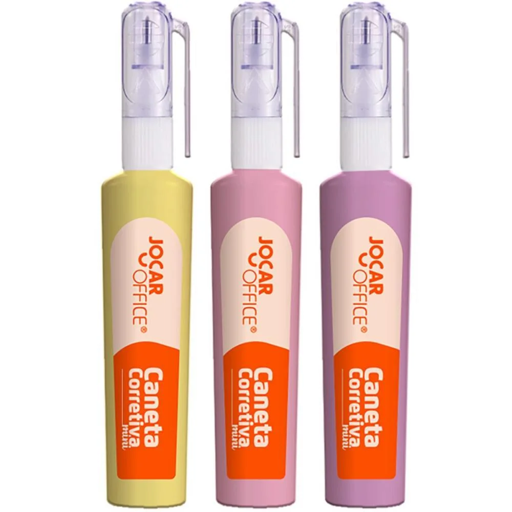 Caneta Corretiva Jocar Office 4Ml Corpo Colorid Leonora C/ 12 Unidades - imagem 4