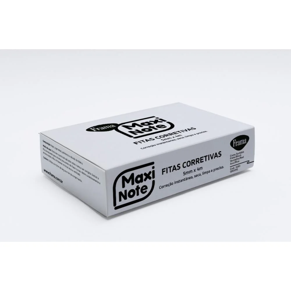 Corretivo Em Fita Maxi Tape Mini 5Mmx4M. Sortido Frama (Cx.c/12) - imagem 5
