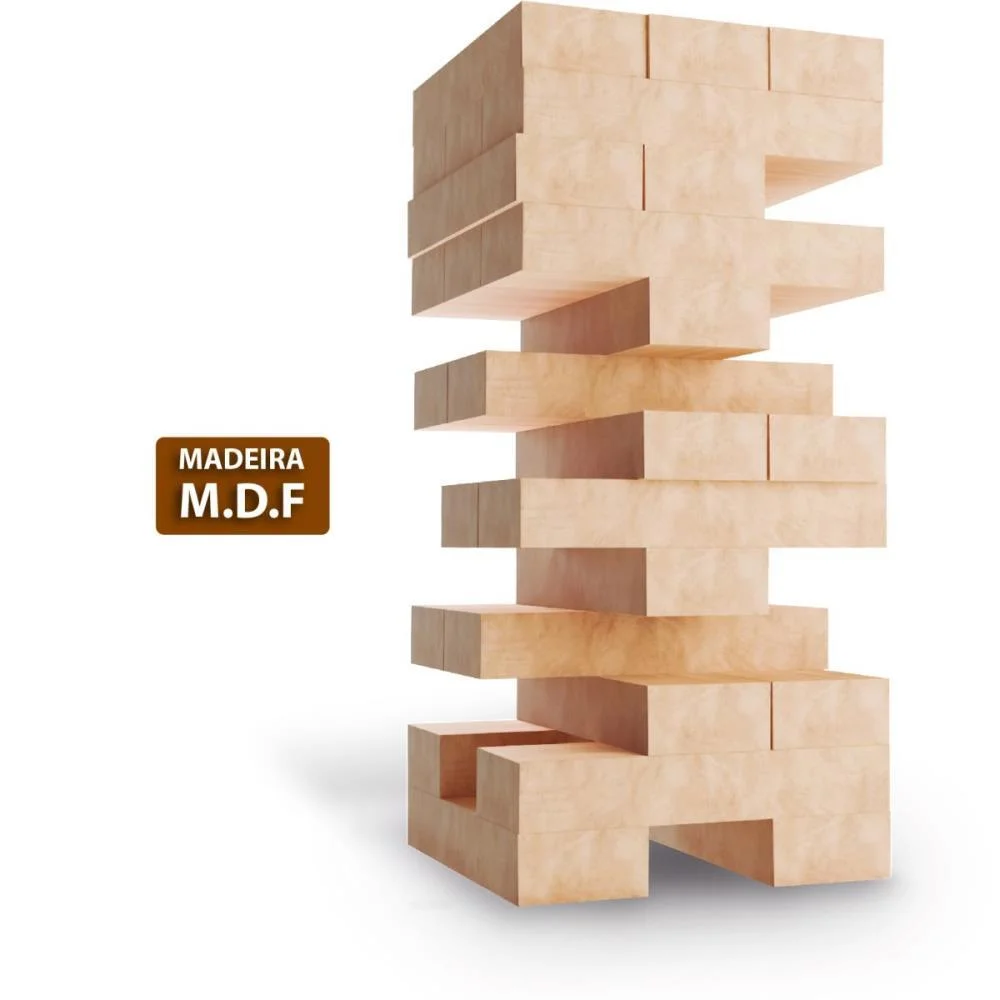 Jogo Diverso Torre Maluca 39Pcas Madeira Coluna - imagem 4