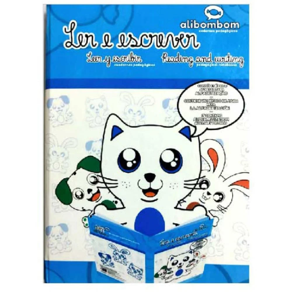 Caderno Caligrafia Capa Dura Alibombom Azul S/Pauta 72Fls Romitec (Pct.c/05) - imagem 3